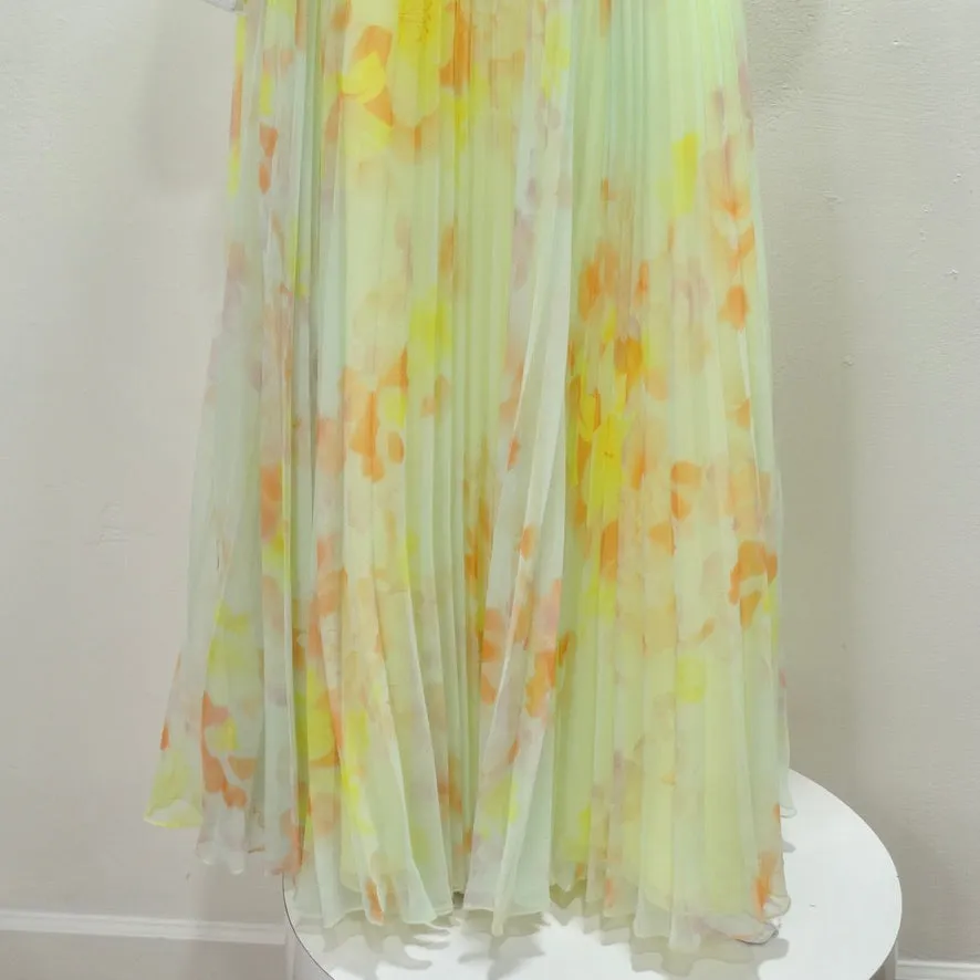 1960s Malcolm Starr Floral Chiffon Set
