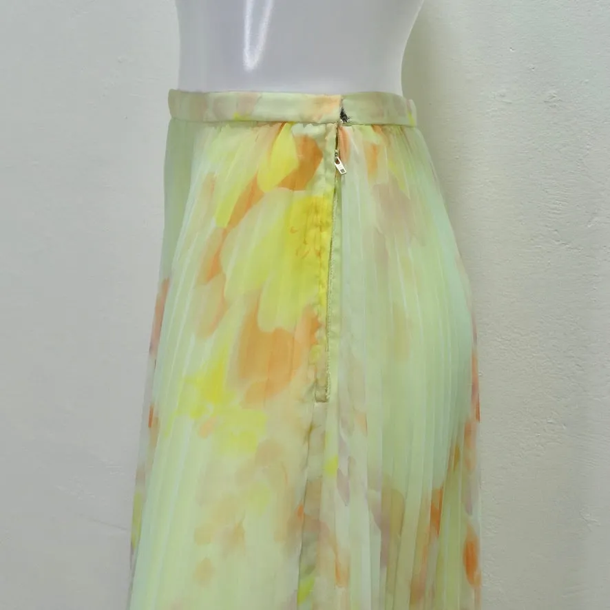 1960s Malcolm Starr Floral Chiffon Set