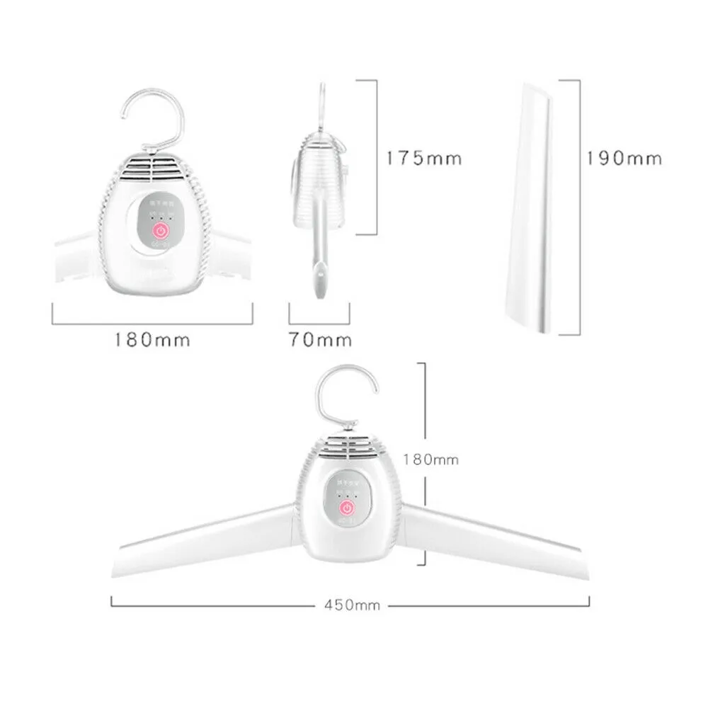 2 in 1 Electric Clothes Drying Rack Portable Dryer Hanger Folding Travel Laundry Shoes Dryer