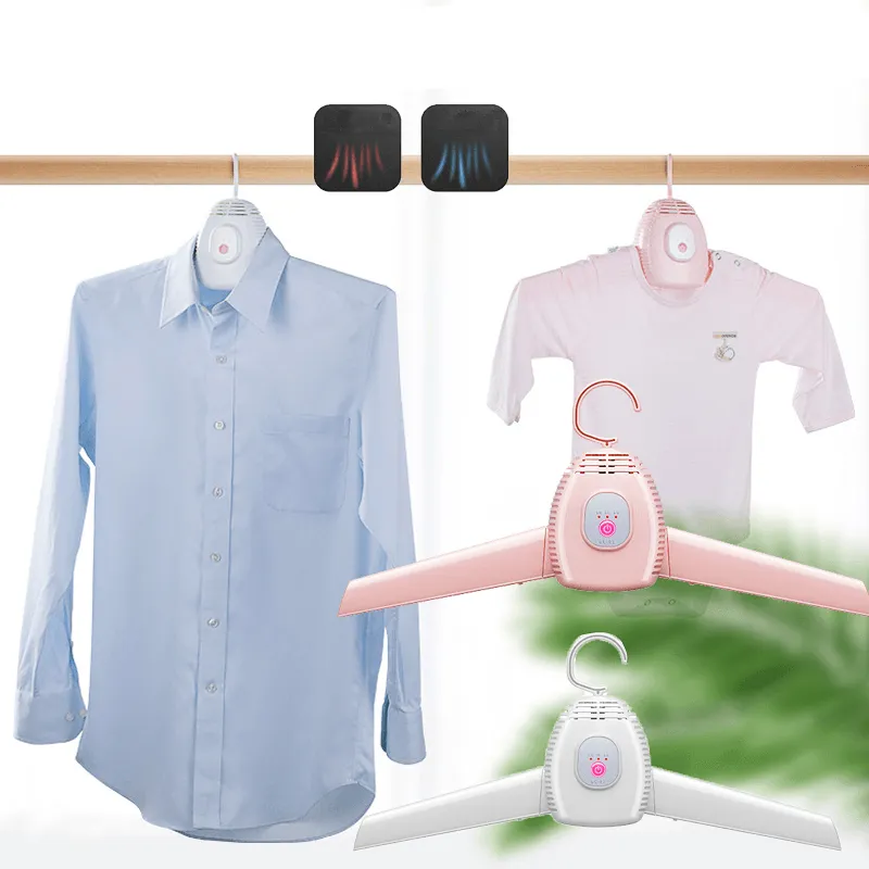 2 in 1 Electric Clothes Drying Rack Portable Dryer Hanger Folding Travel Laundry Shoes Dryer