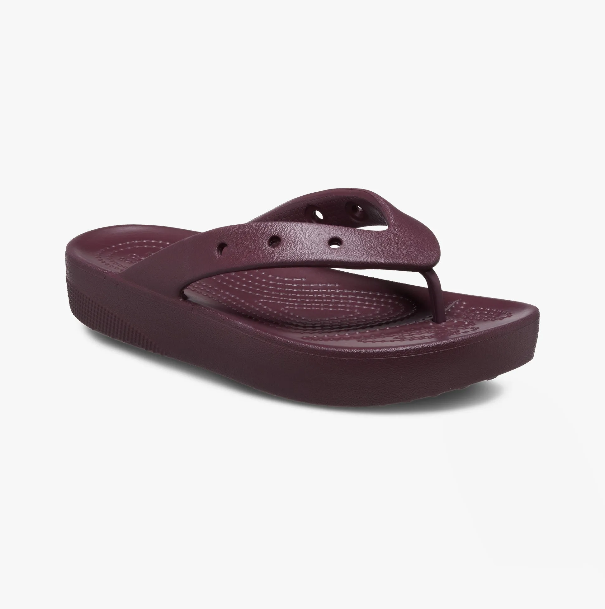 207714-6WD CLASSIC PLATFORM FLIP Womens Flip-Flops Dark Cherry