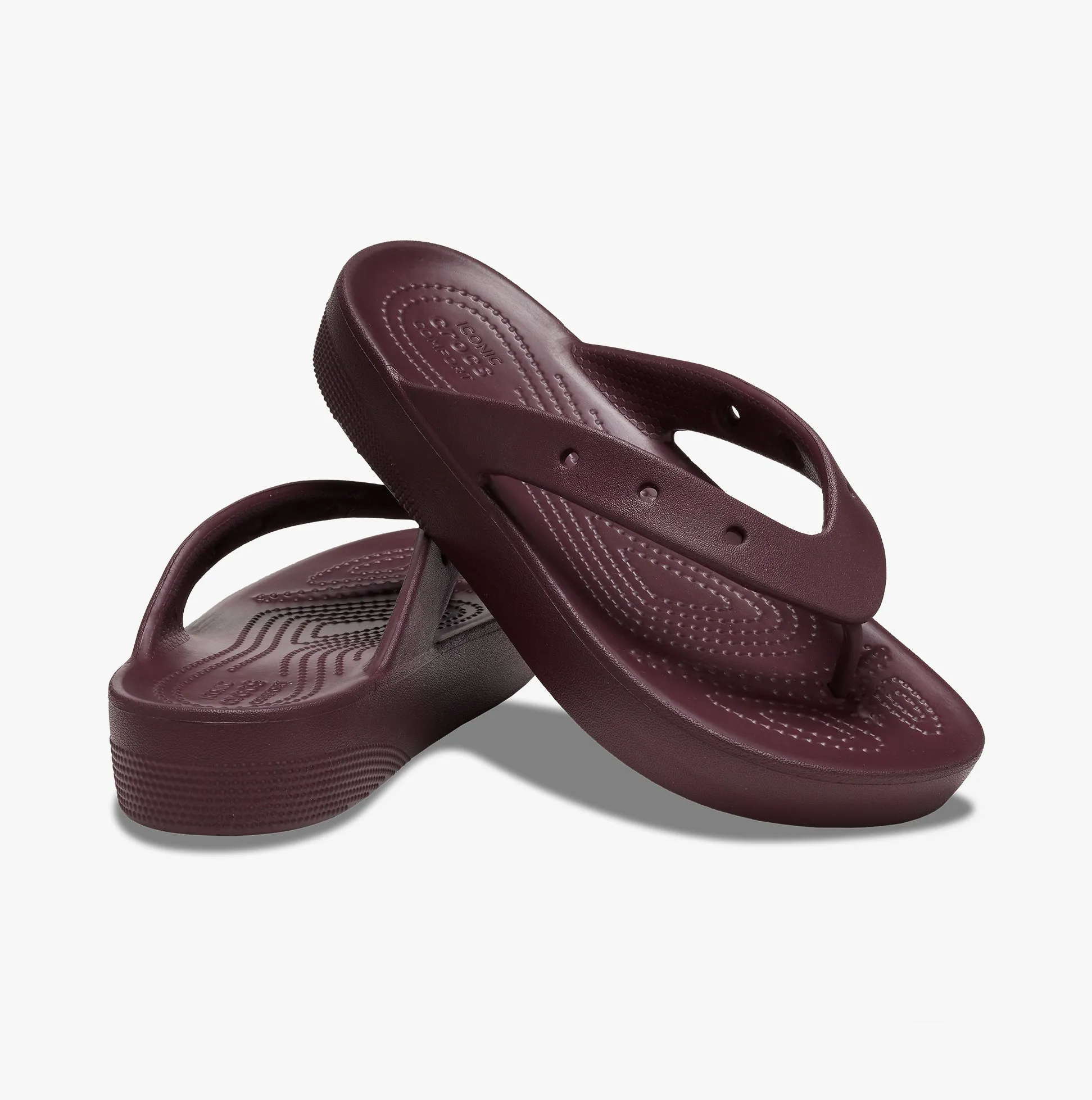 207714-6WD CLASSIC PLATFORM FLIP Womens Flip-Flops Dark Cherry