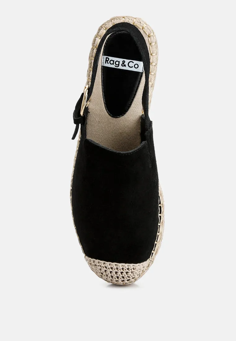 Affie Genuine Suede Slingback Strap Espadrilles