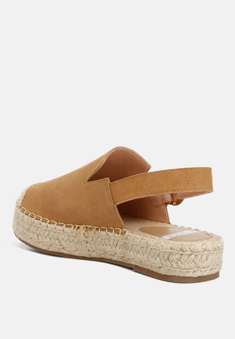 Affie Genuine Suede Slingback Strap Espadrilles