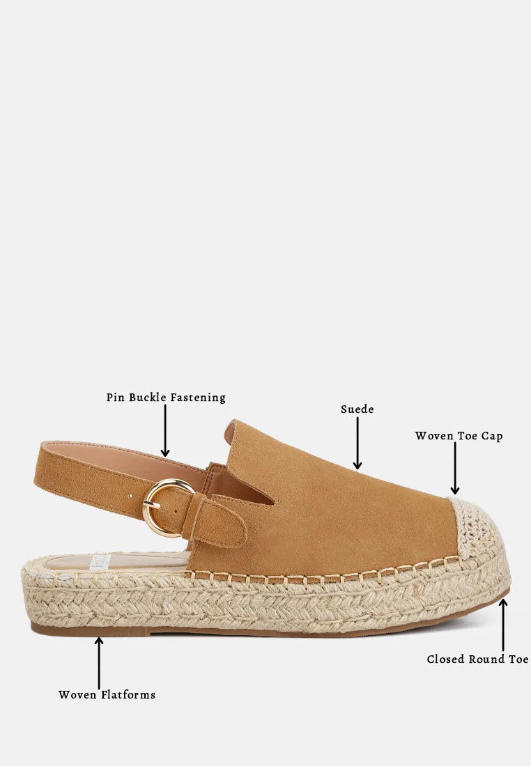 Affie Genuine Suede Slingback Strap Espadrilles