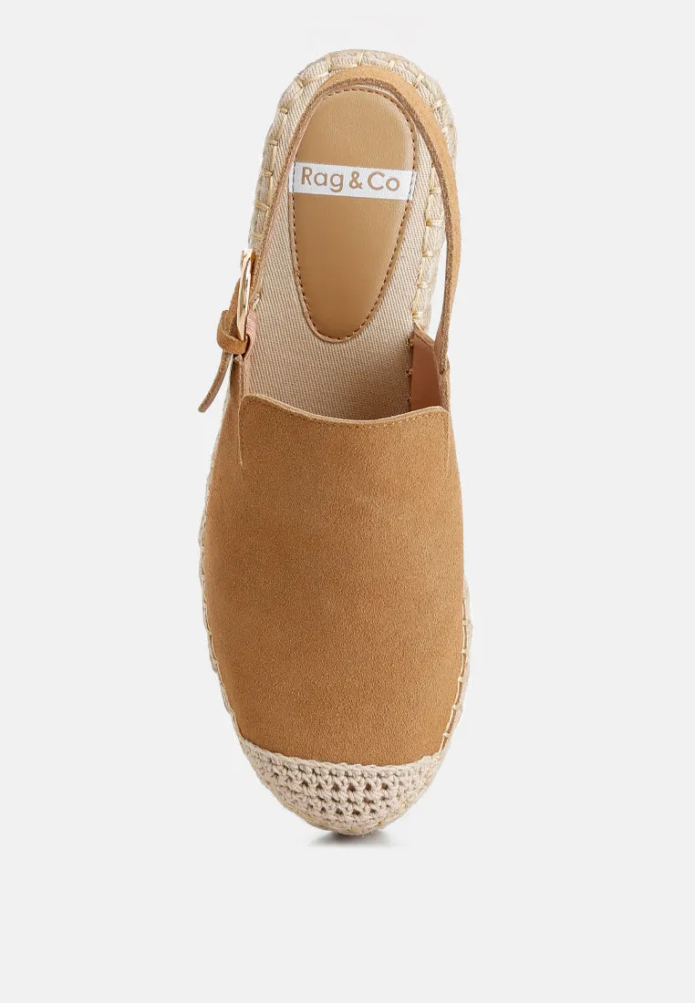 Affie Genuine Suede Slingback Strap Espadrilles