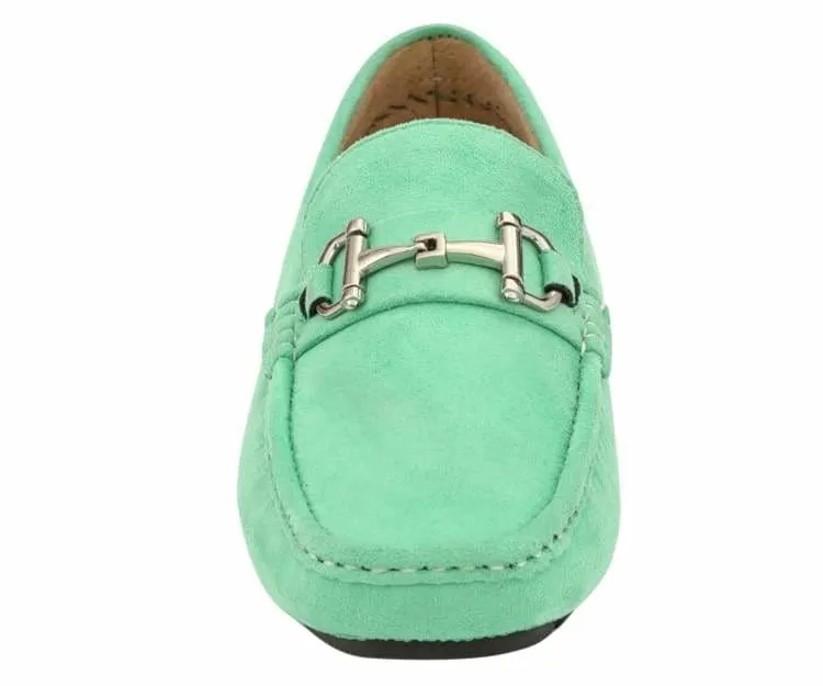 Amali Walken 2 Men’s Mint Green Suede Driving Loafers