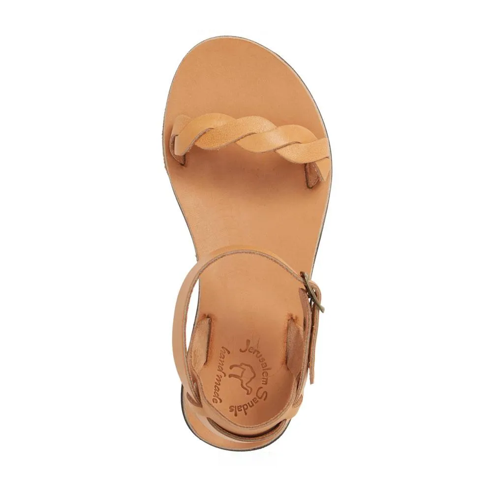 Arden - Leather Ankle Strap Sandal | Tan