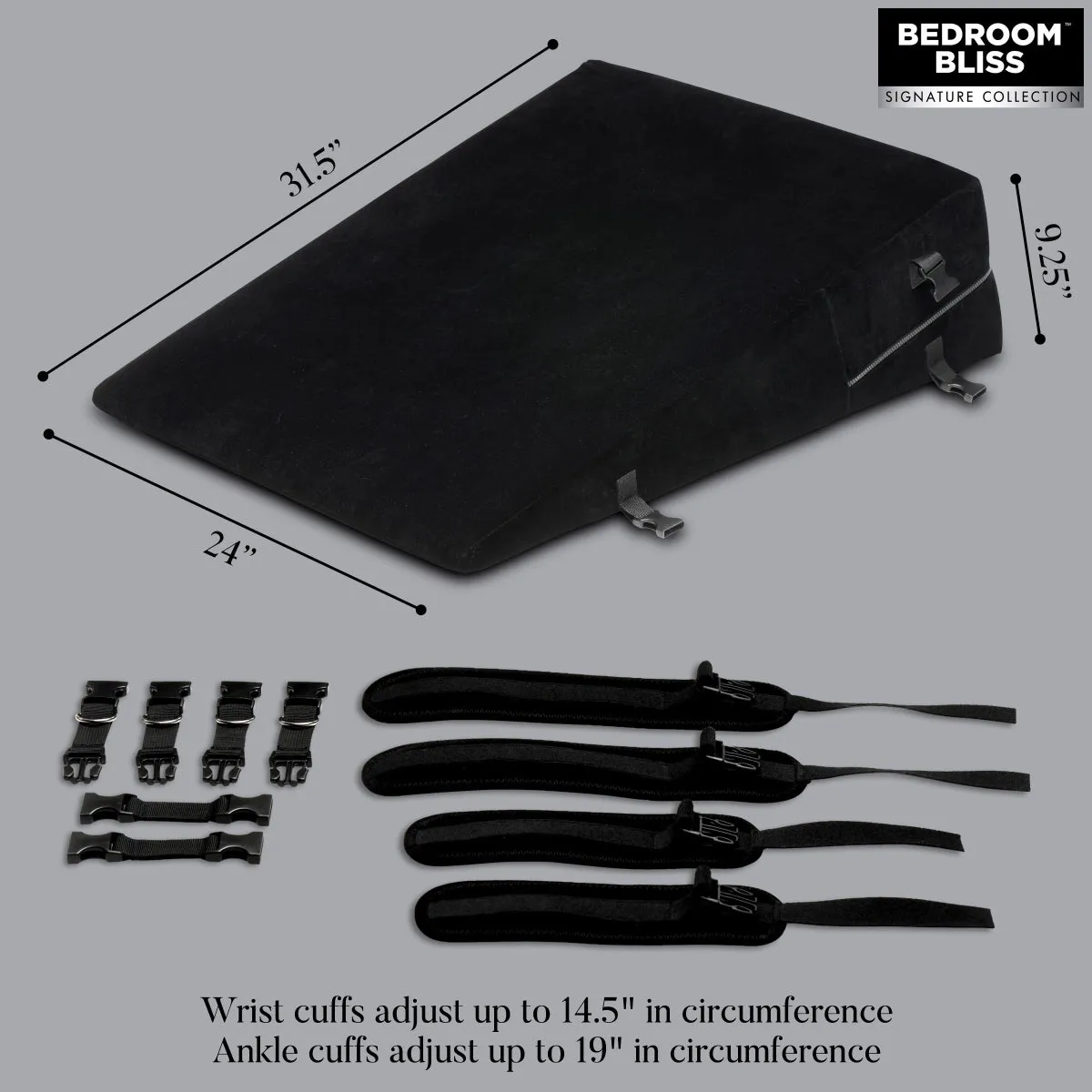Bedroom Bliss XL Bondage Sex Cushion Black