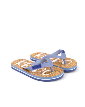 Blue Logo Flip Flops