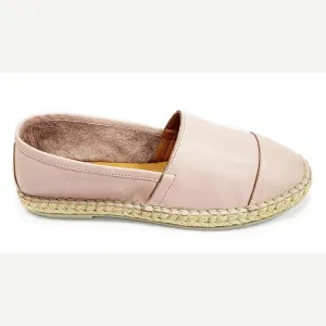 Bueno Womens Nars Leather Espadrilles - New Skin Pink