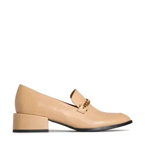 CASTELLA LEATHER HEEL LOAFERS