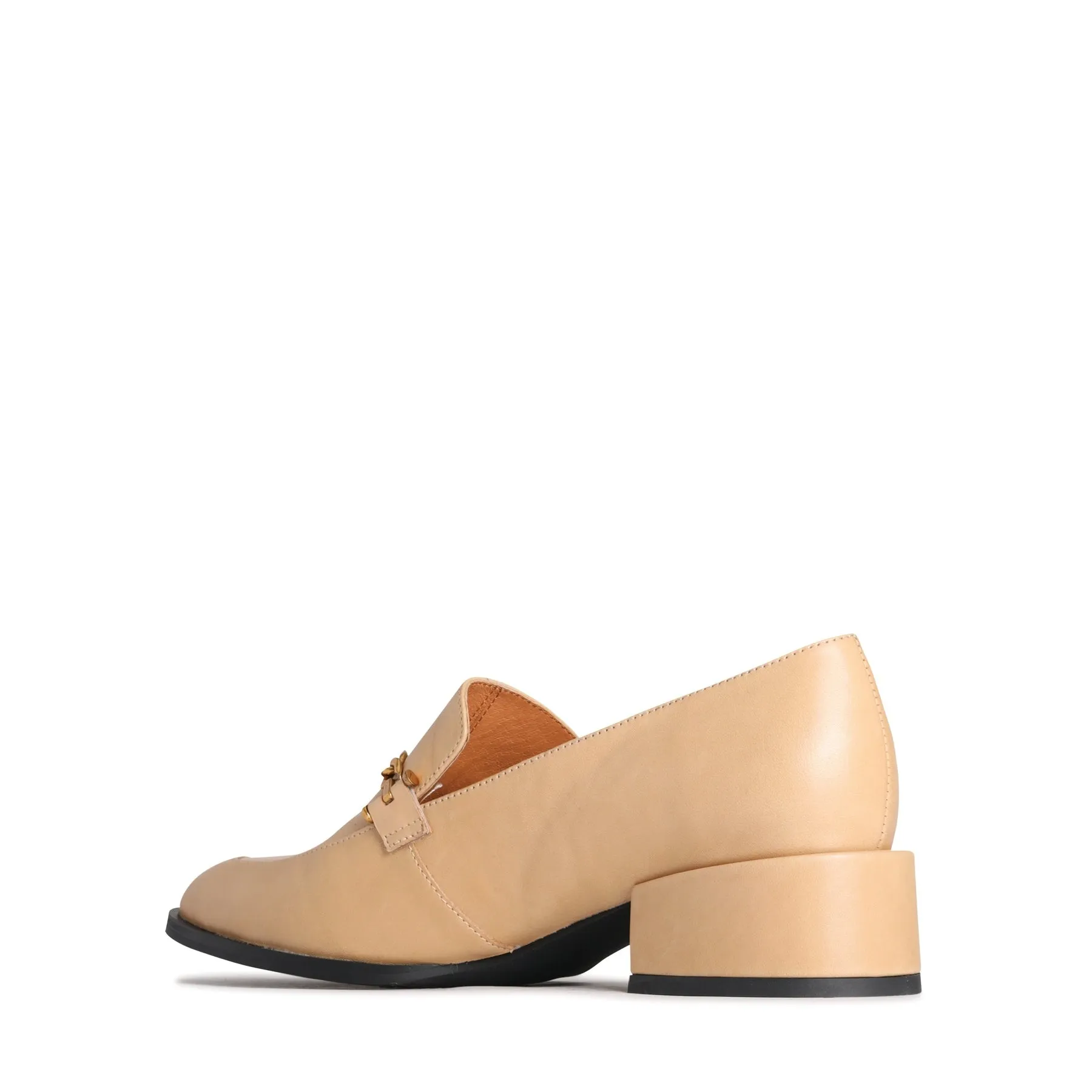 CASTELLA LEATHER HEEL LOAFERS