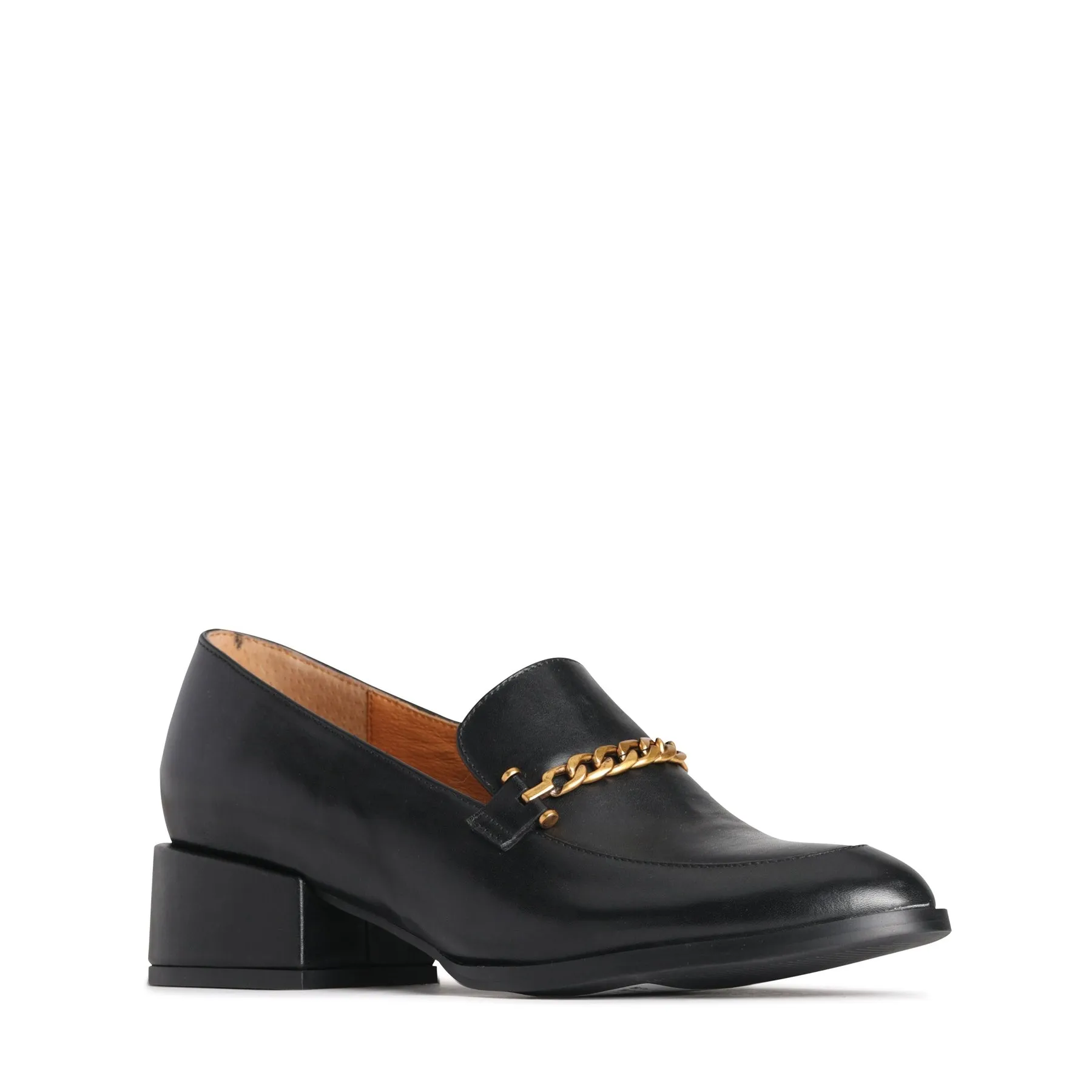 CASTELLA LEATHER HEEL LOAFERS