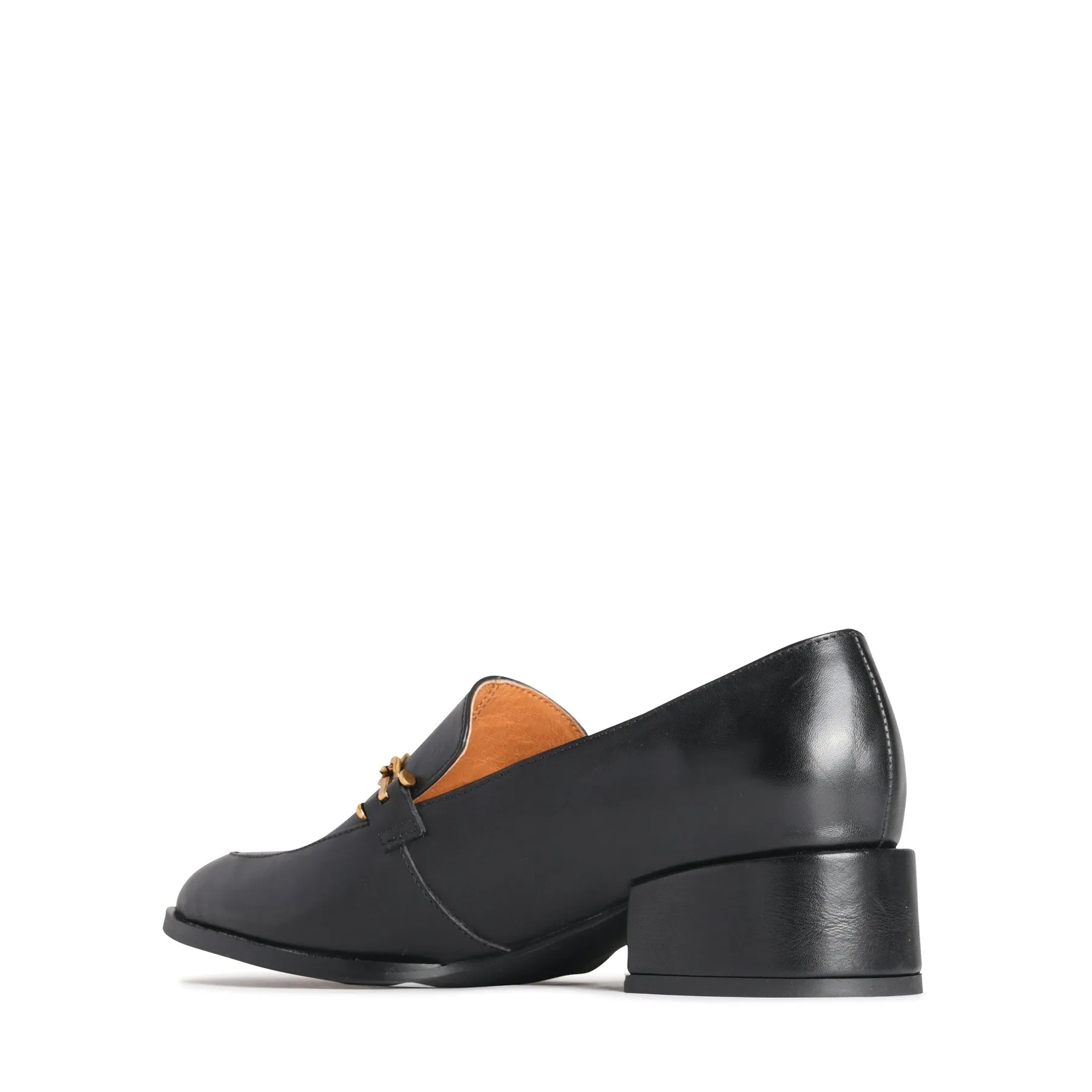 CASTELLA LEATHER HEEL LOAFERS