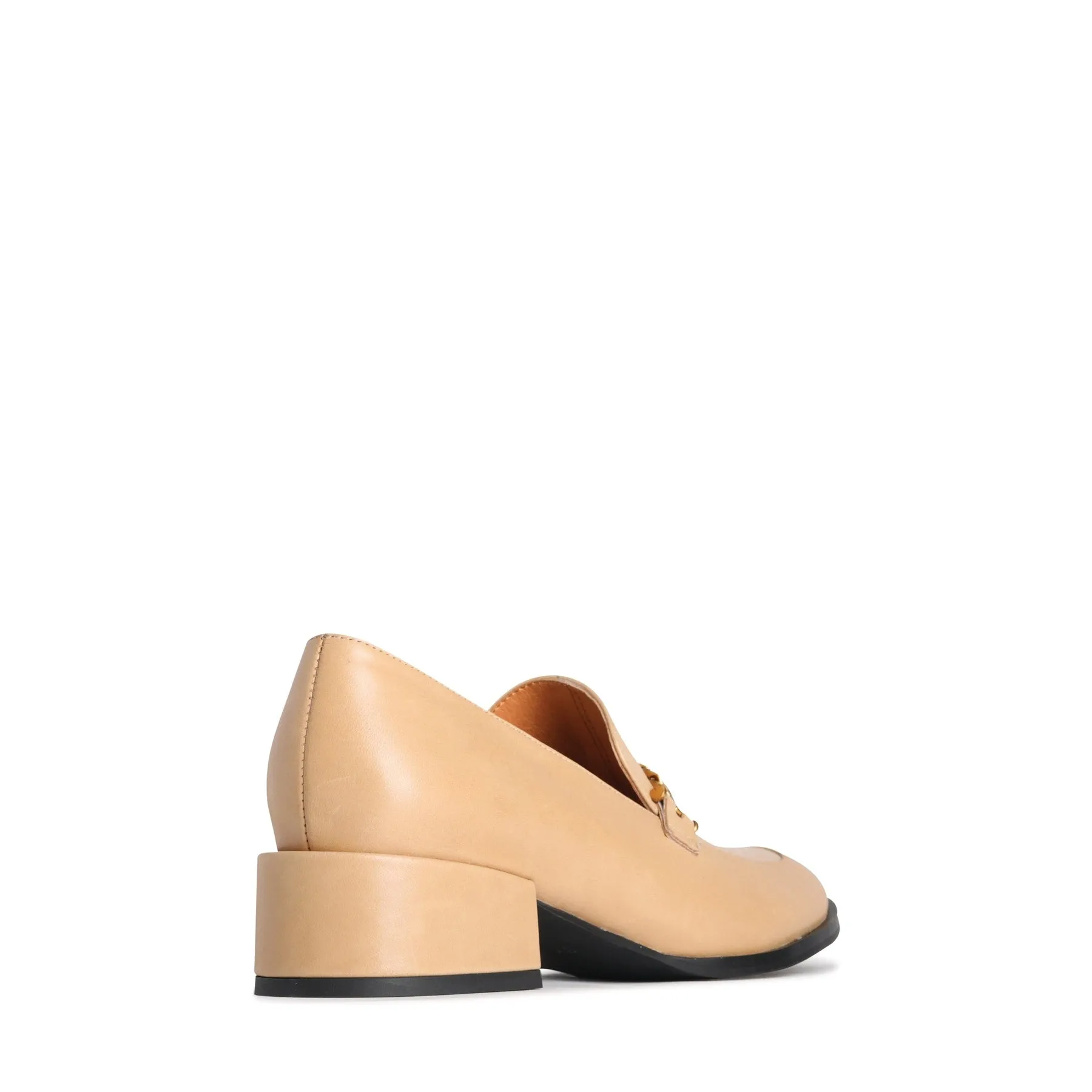 CASTELLA LEATHER HEEL LOAFERS