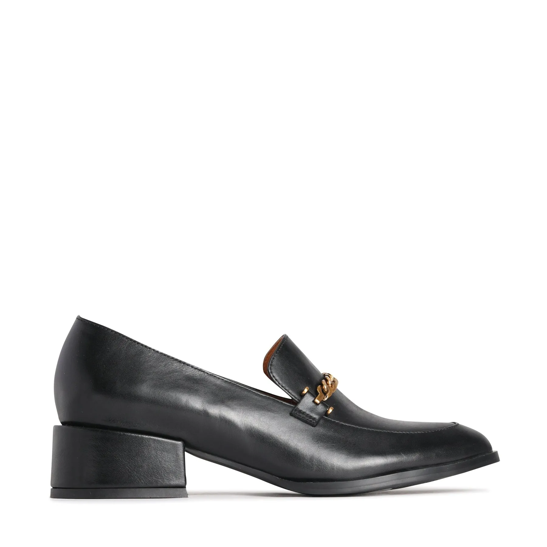 CASTELLA LEATHER HEEL LOAFERS