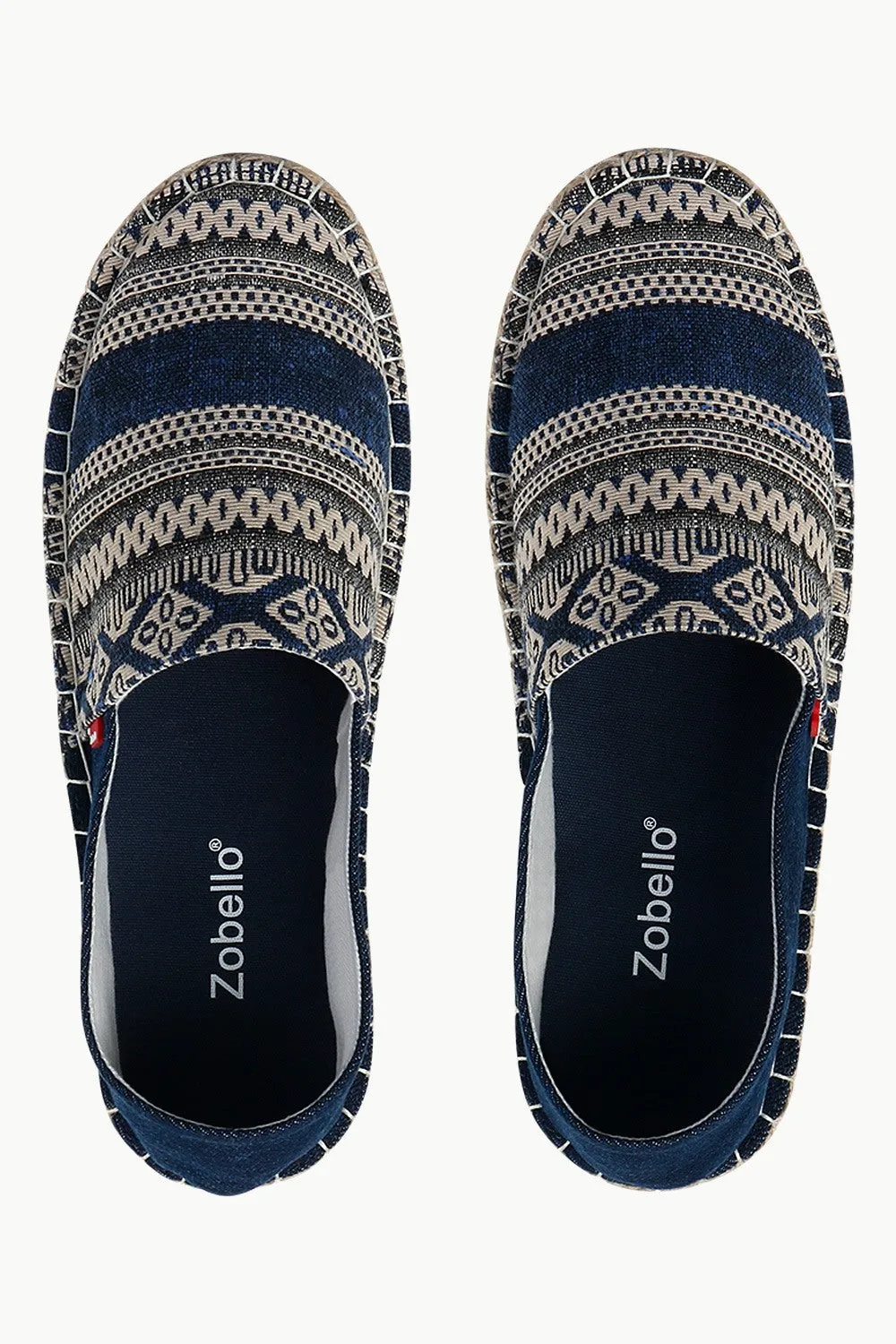Dobby Navy Detail Ikat Espadrilles