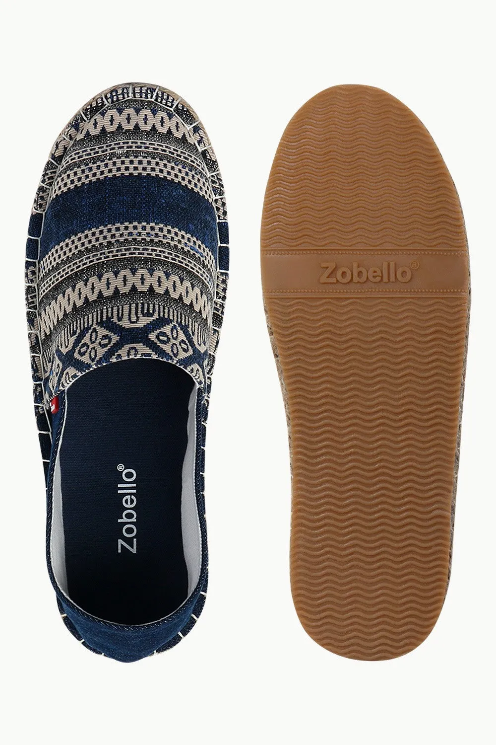 Dobby Navy Detail Ikat Espadrilles