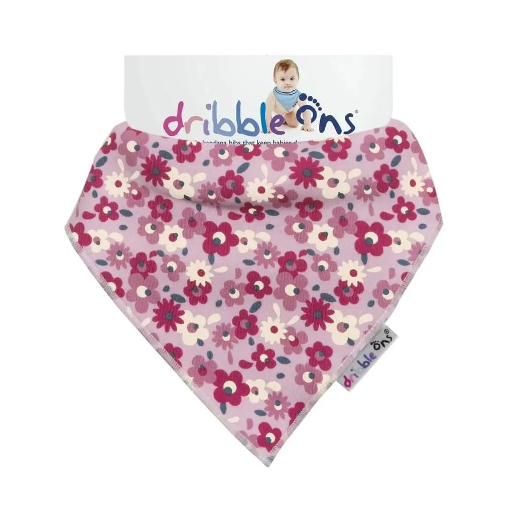 Dribble Ons Designer Print Bib (Floral Ditsy)