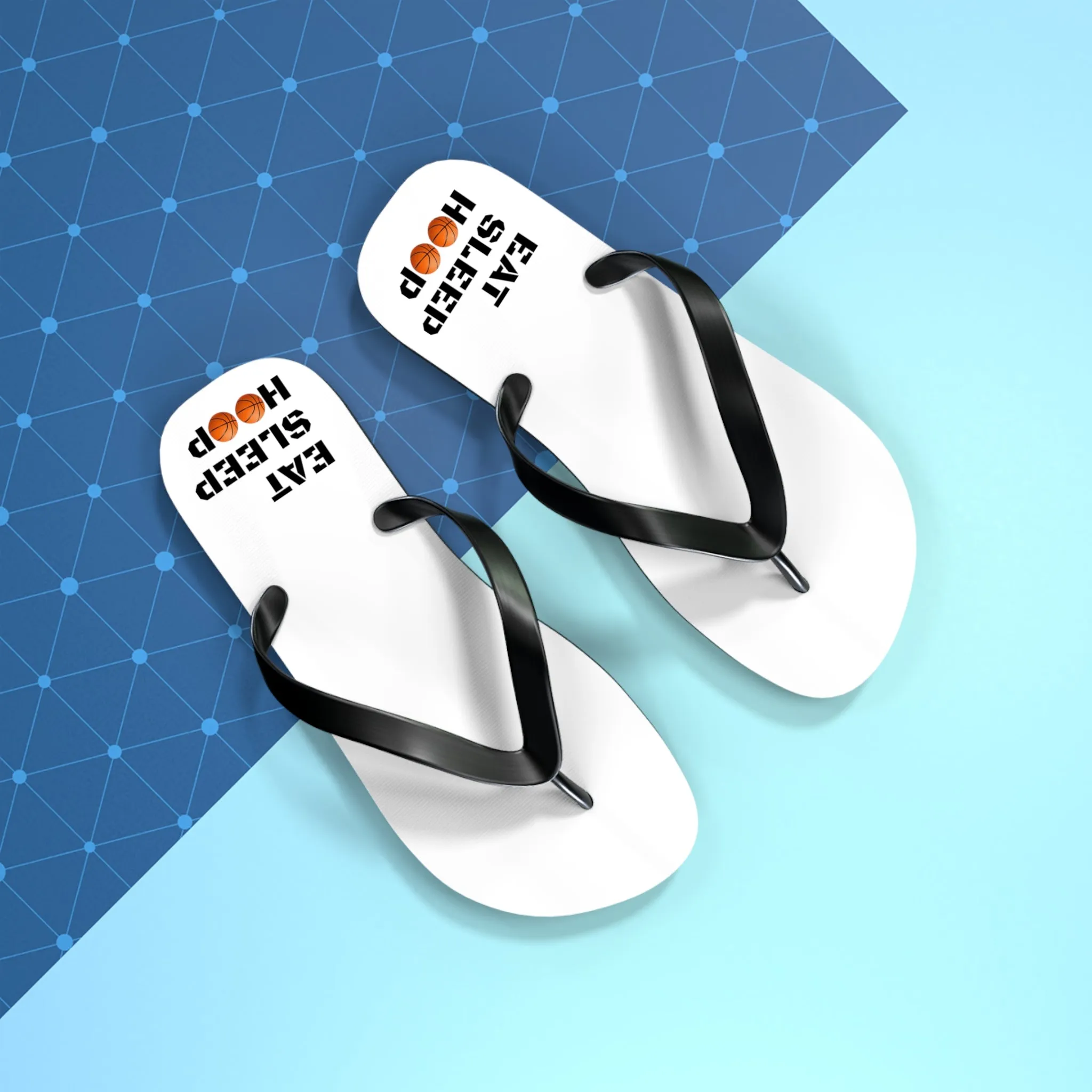 Eat Sleep Hoop Flip Flops