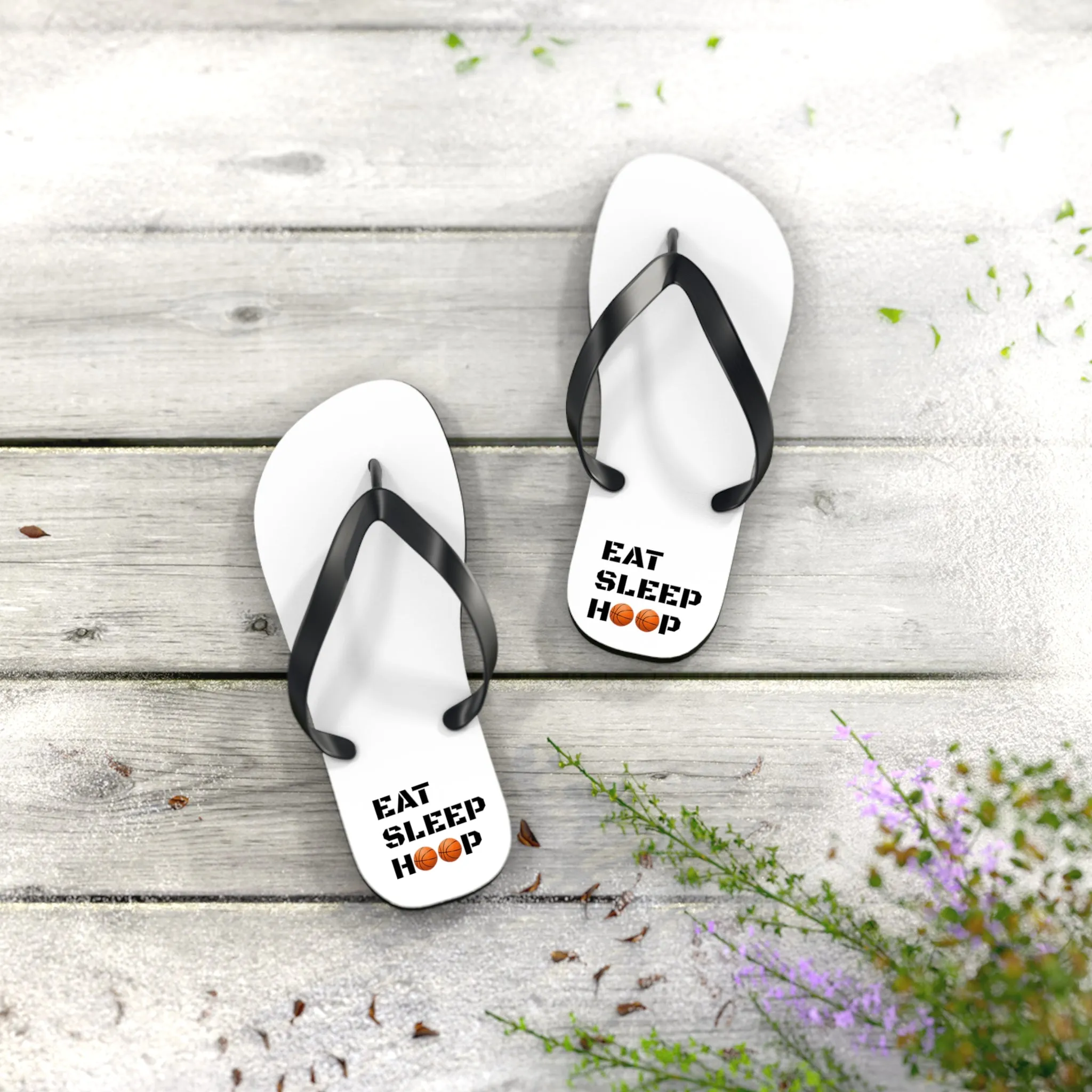 Eat Sleep Hoop Flip Flops