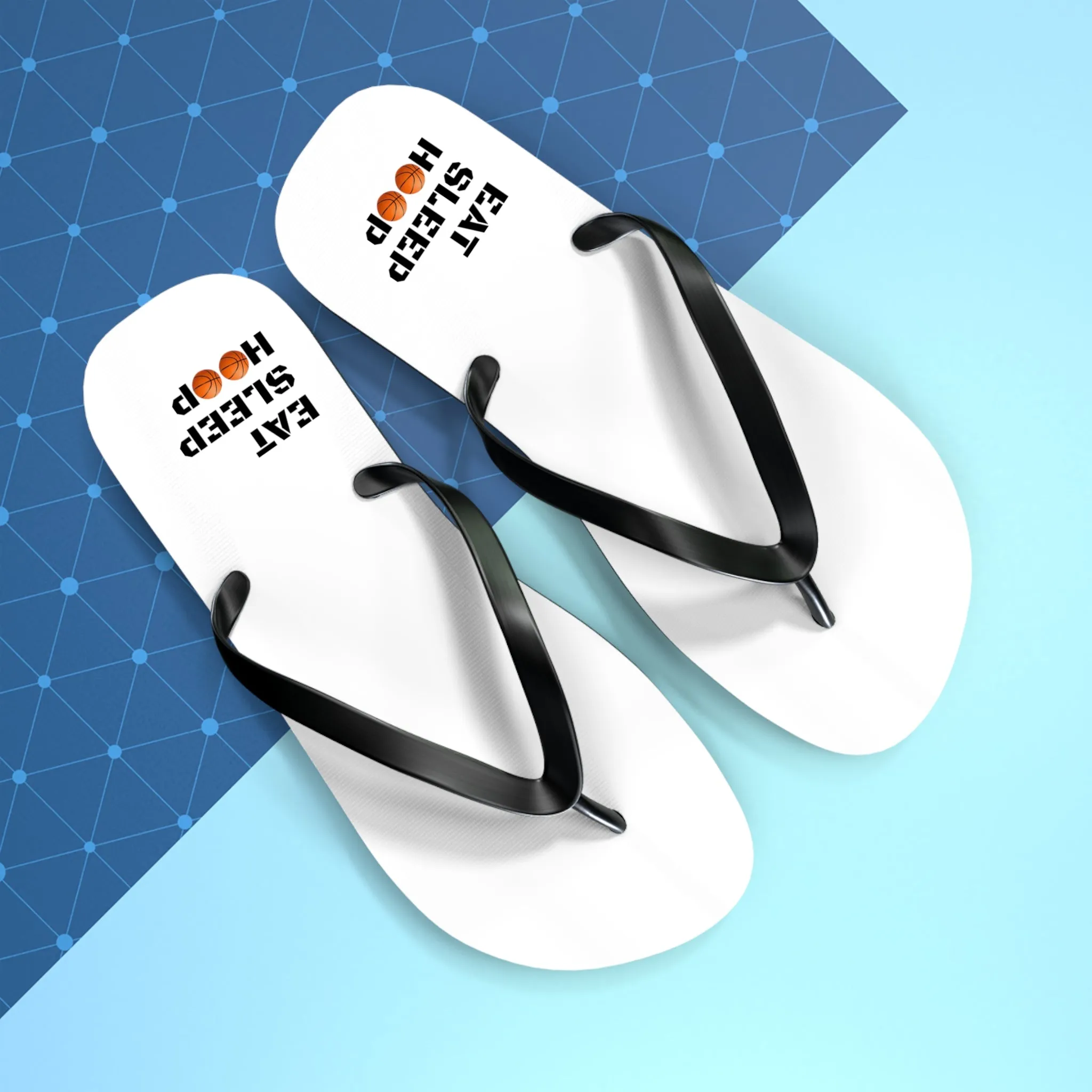 Eat Sleep Hoop Flip Flops