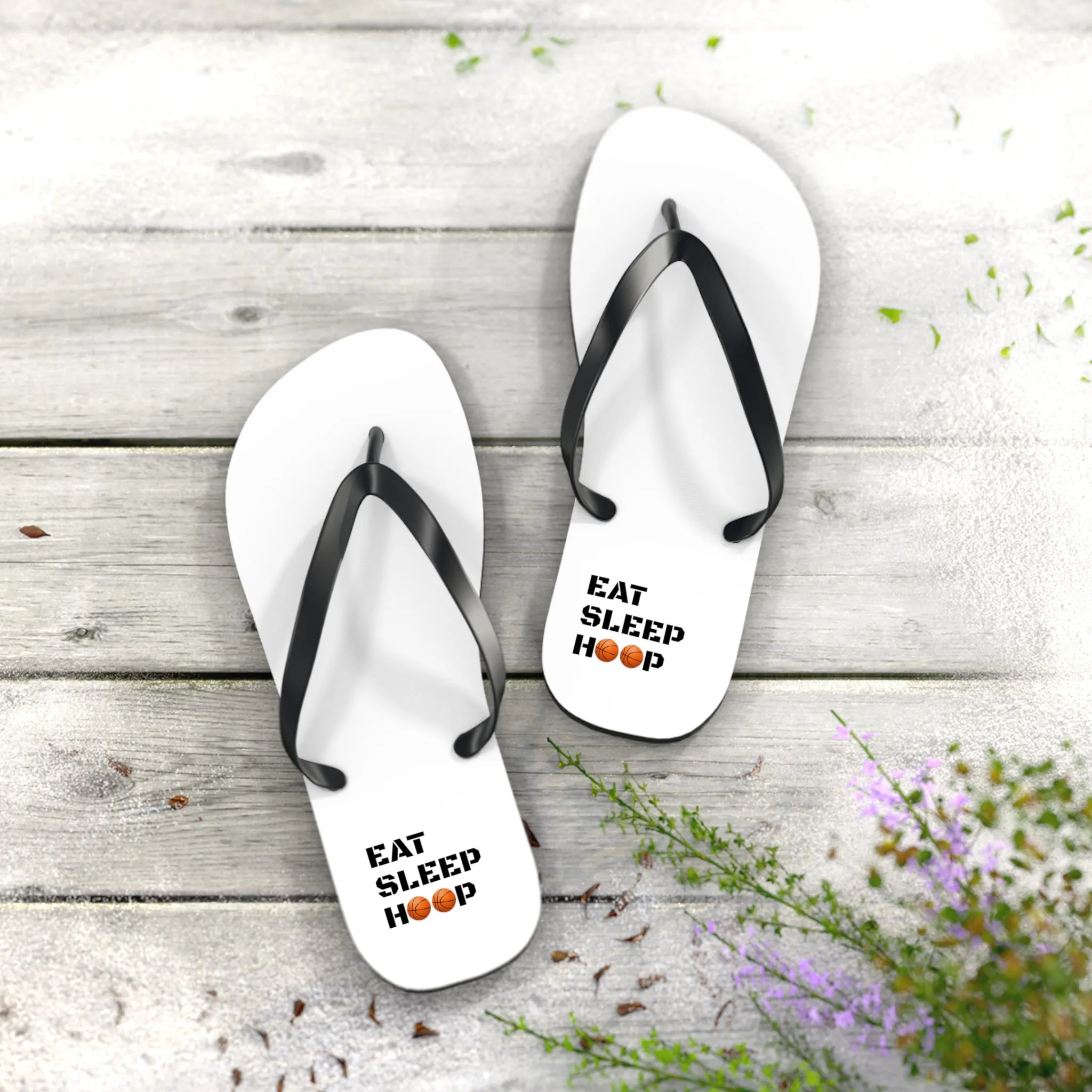 Eat Sleep Hoop Flip Flops