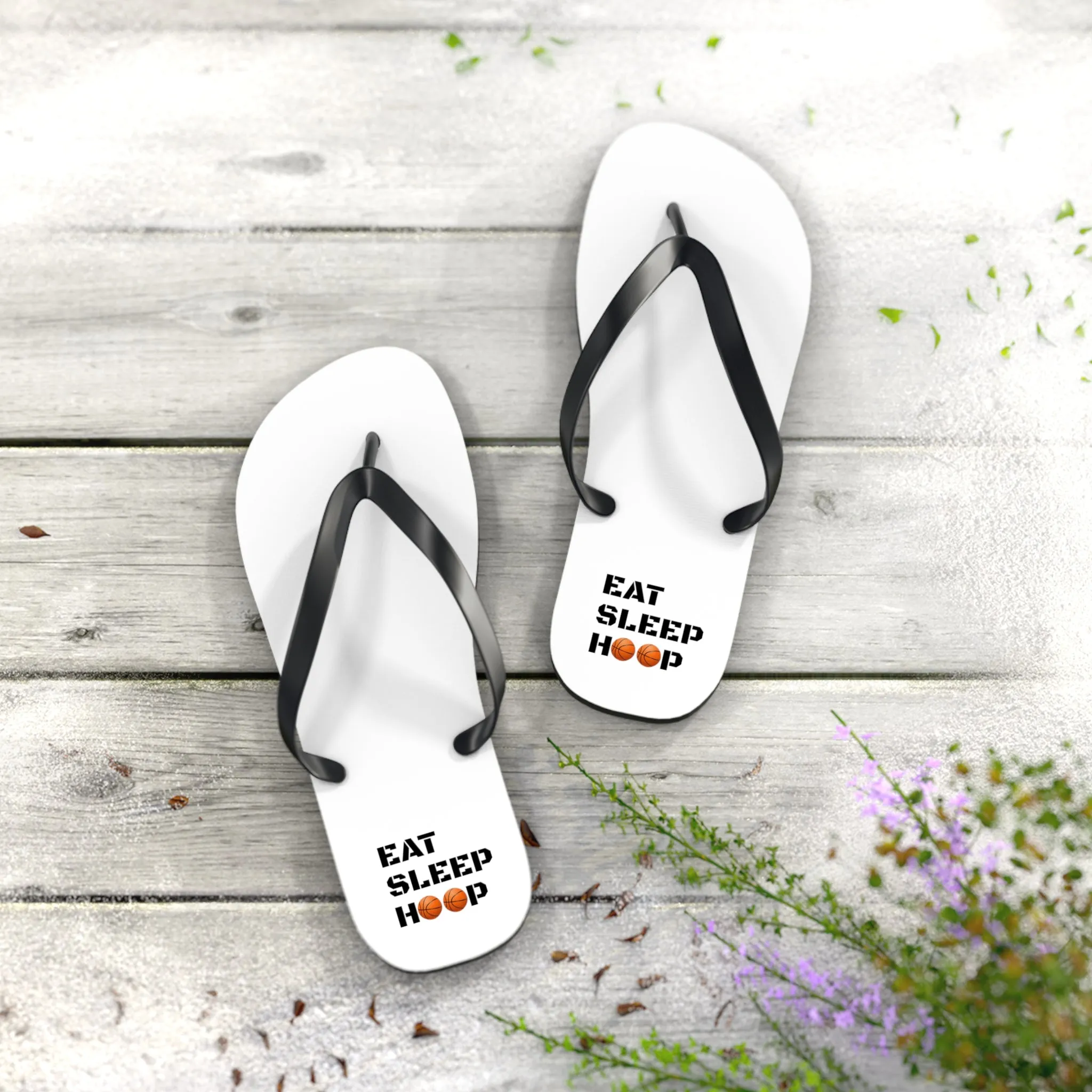 Eat Sleep Hoop Flip Flops