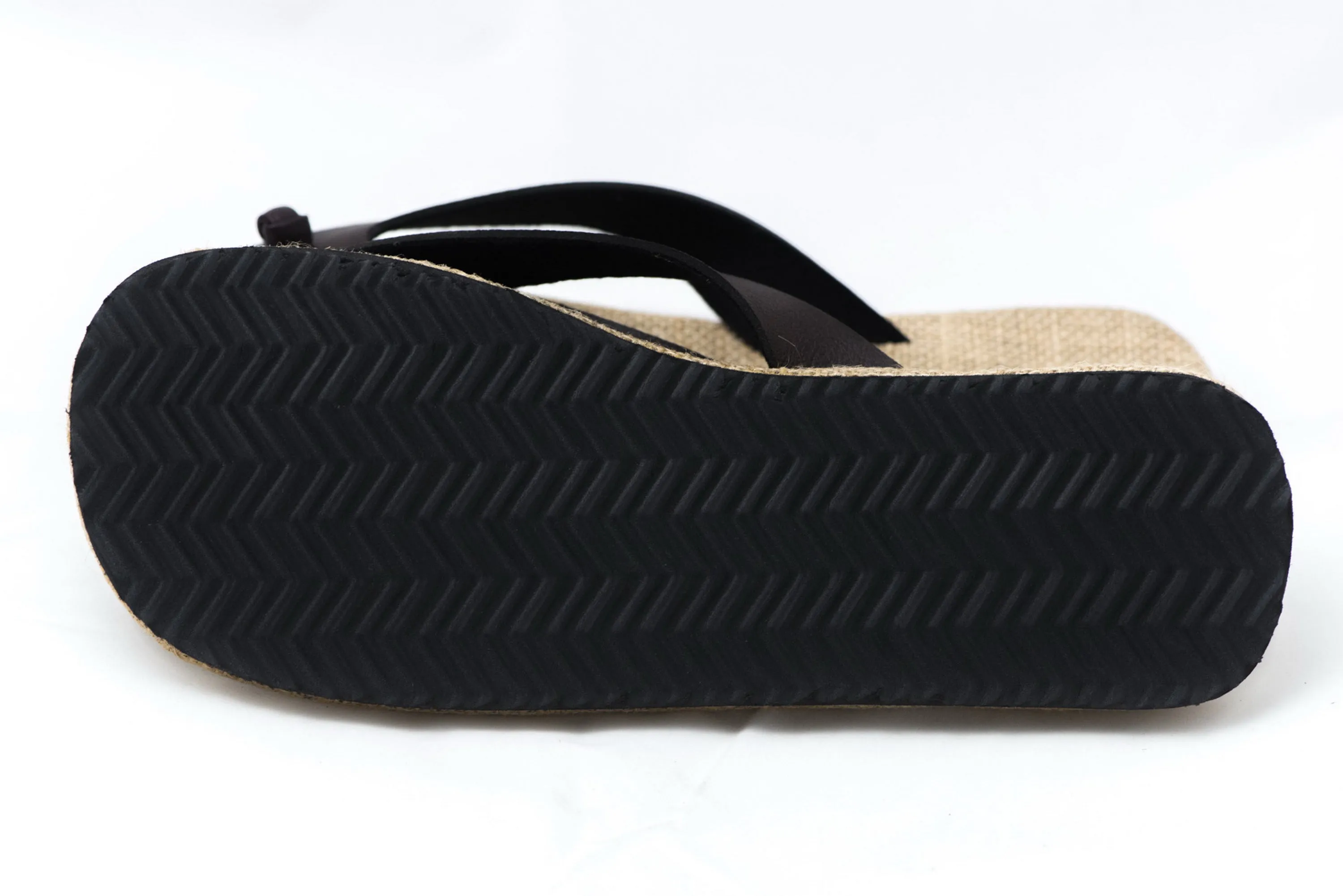 Faux Leather Natural Jute Sandals