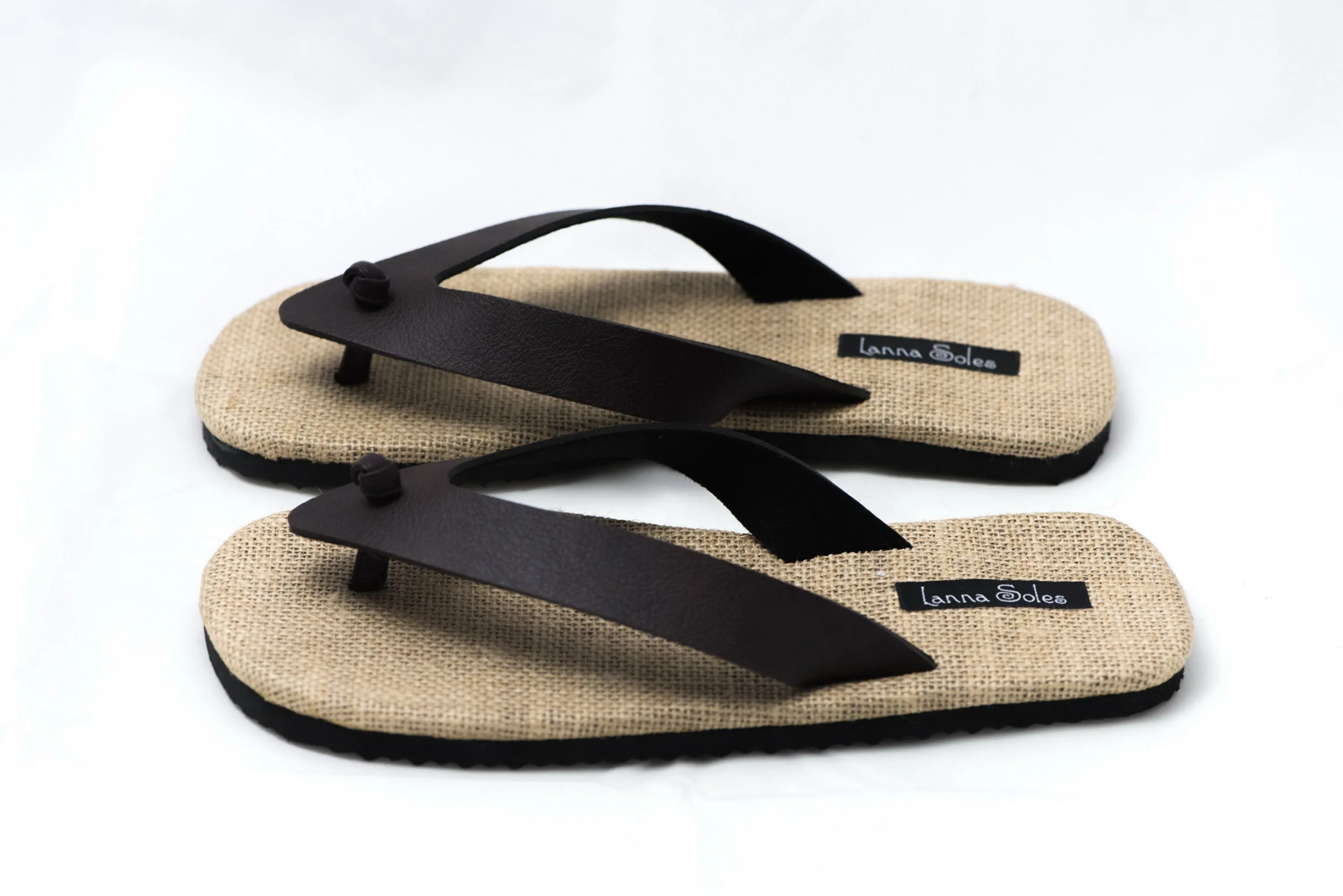 Faux Leather Natural Jute Sandals