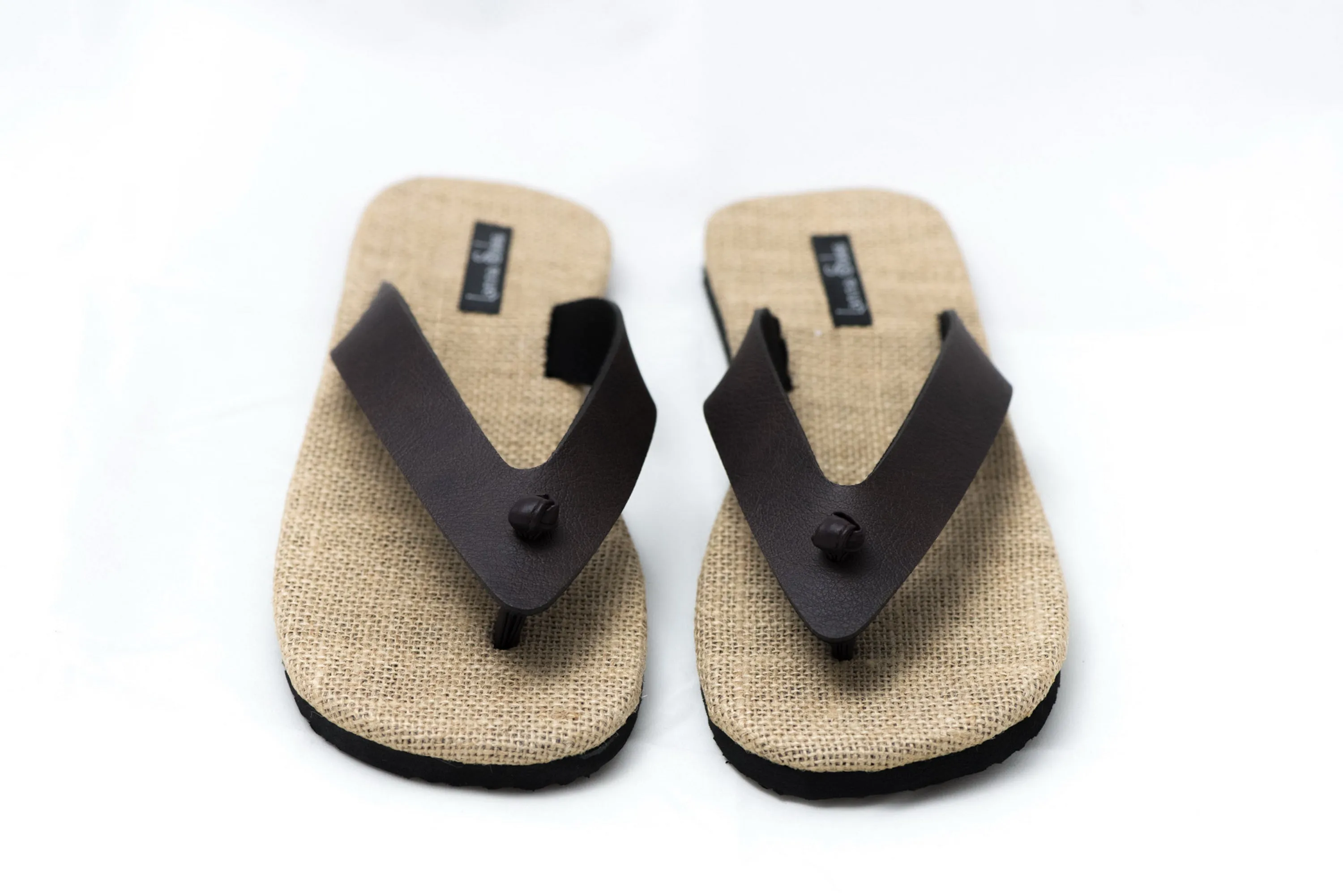 Faux Leather Natural Jute Sandals