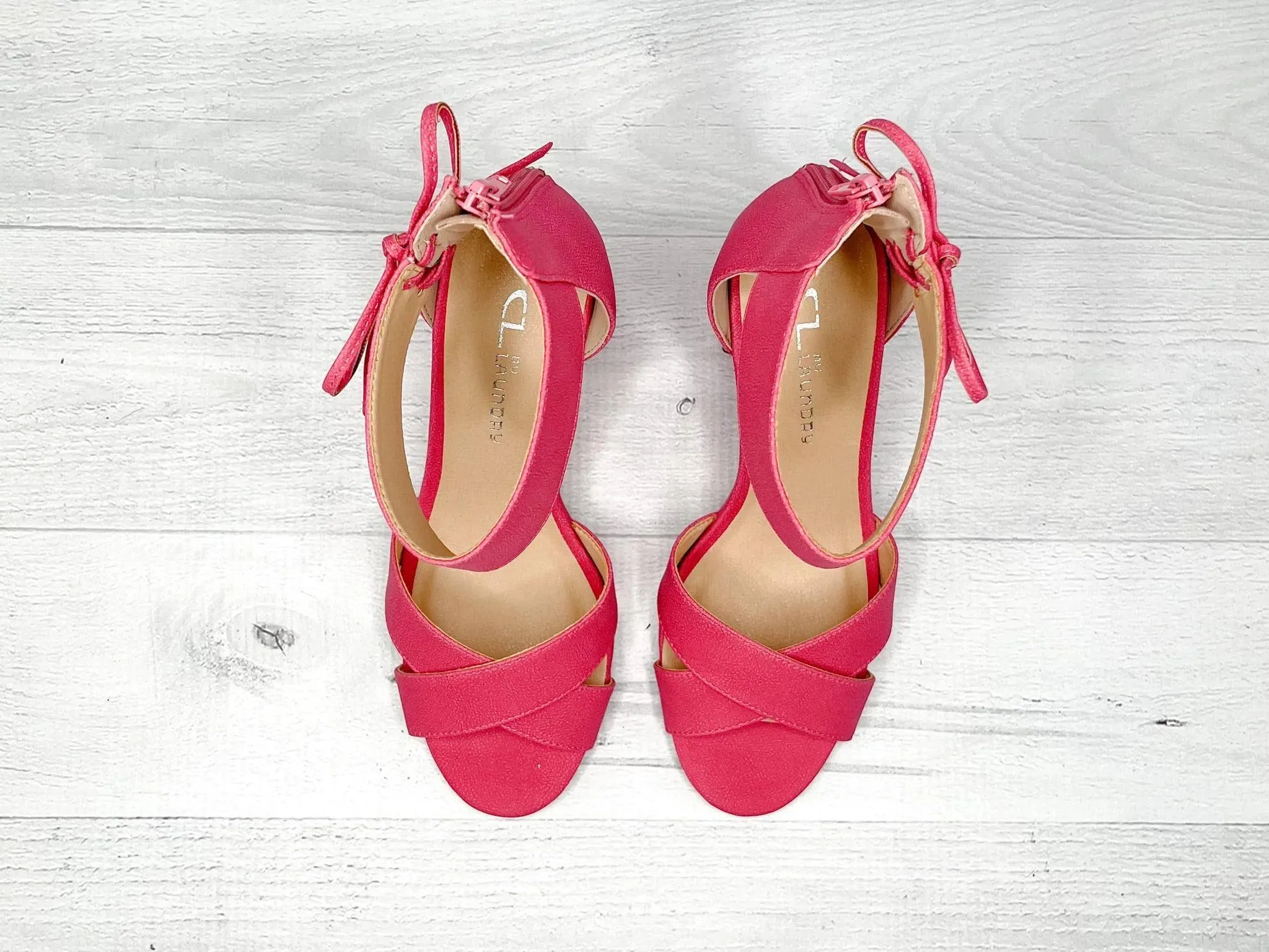 Fuchsia Bow Wedge