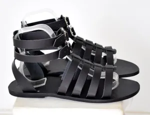 Gladiator Renaissance men sandals, Black sandals, leather sandals, Gift For Men, Free shipping, Handmade Sandals, Genuine Leather sandals