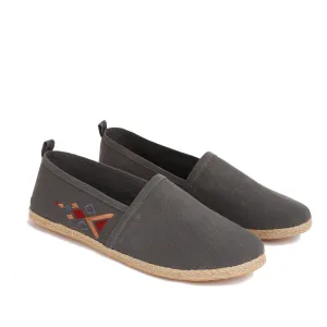 Grey men with colorful embroideries Espadrilles-7000