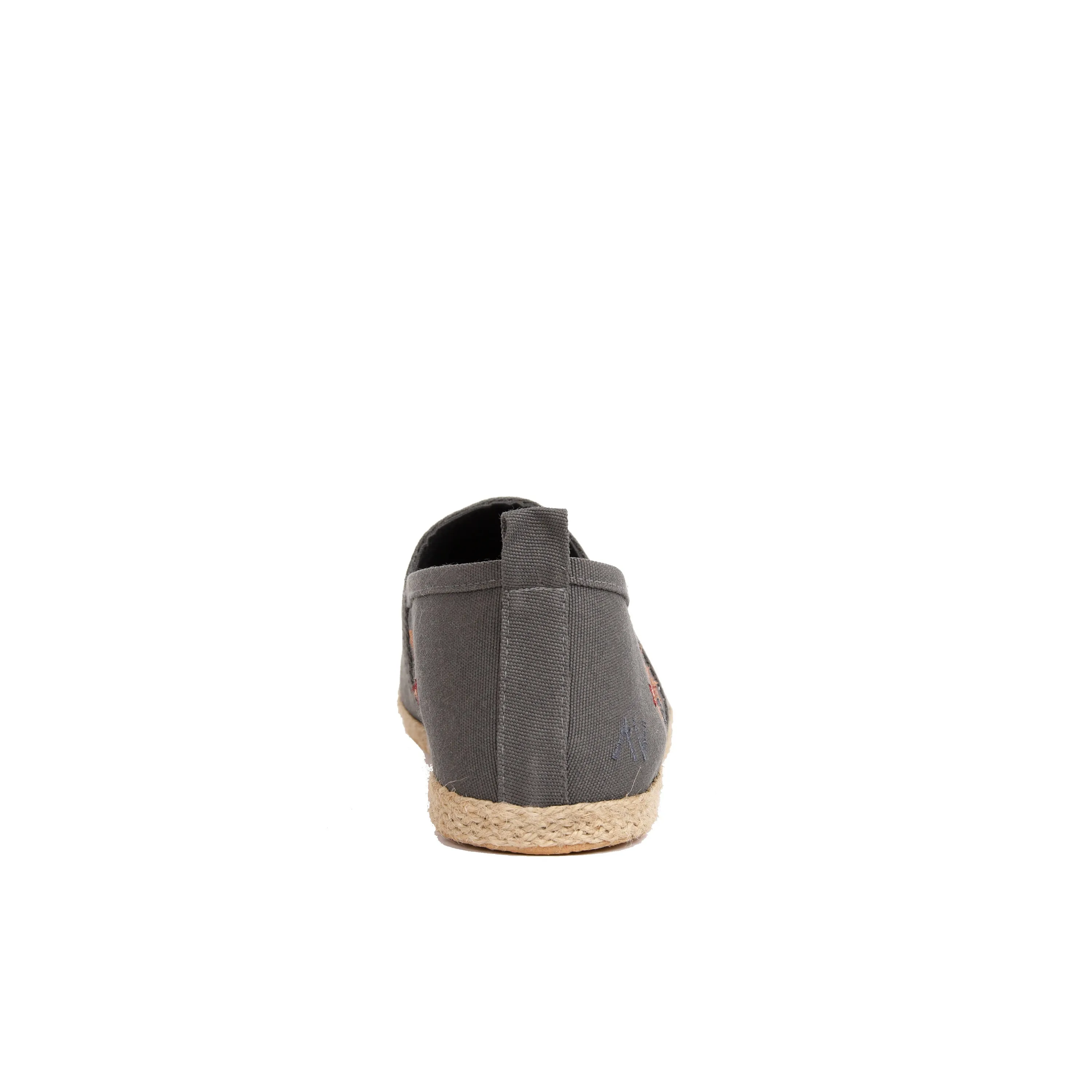 Grey men with colorful embroideries Espadrilles-7000