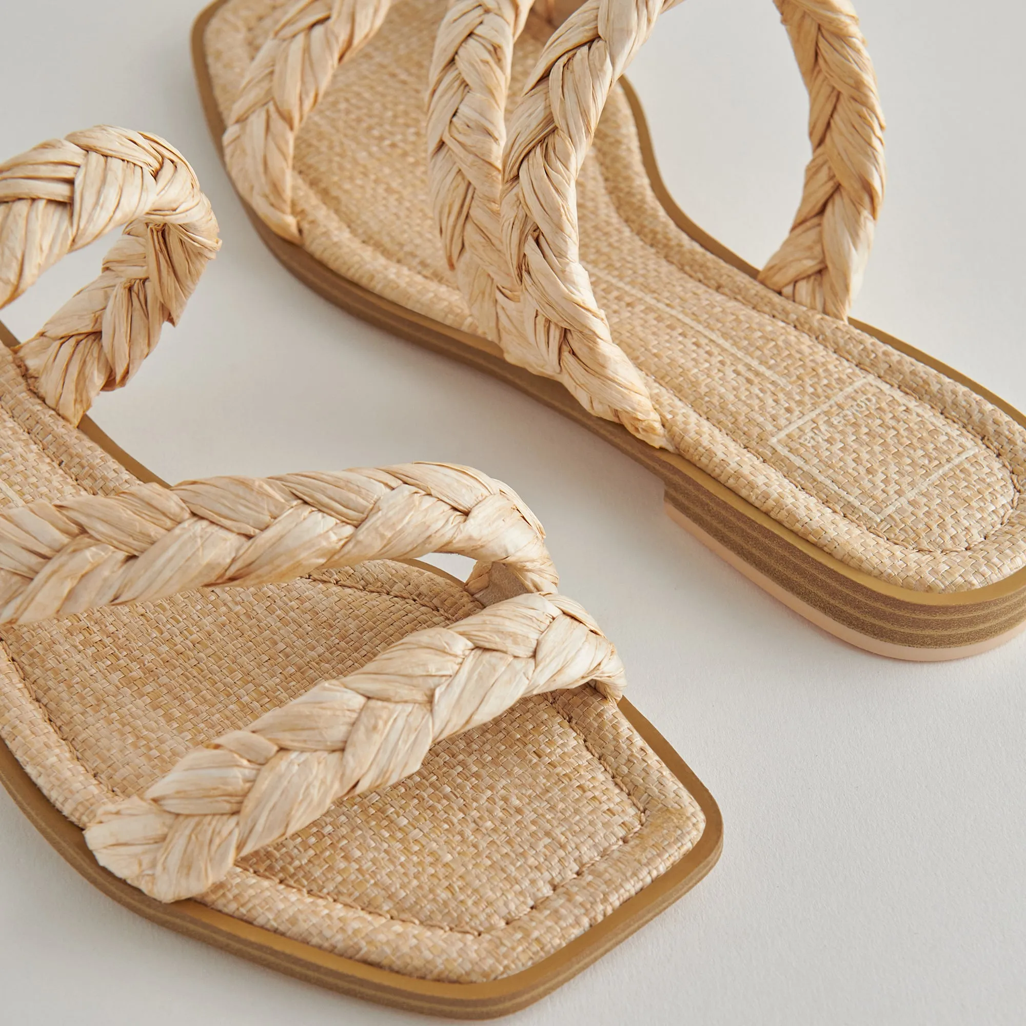 IMAN SANDALS LT NATURAL RAFFIA
