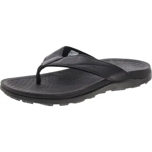 JBU by Jambu Mens Milo Faux Leather Comfort Insole Flip-Flops