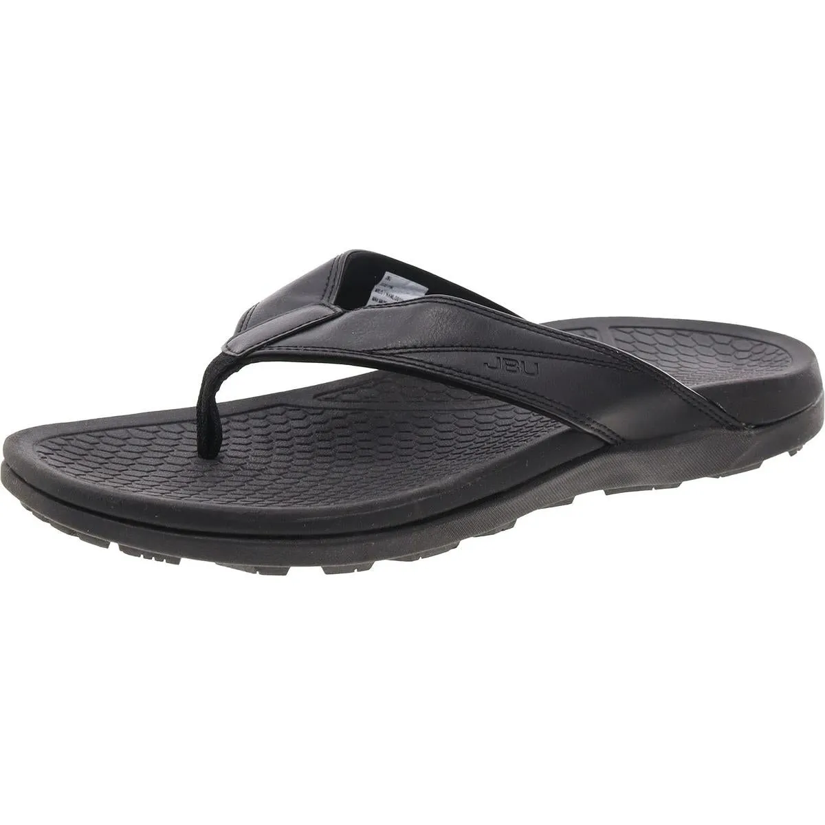 JBU by Jambu Mens Milo Faux Leather Comfort Insole Flip-Flops