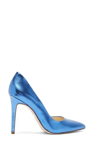 Jessica Simpson Paryn Meta Royal Blue Slip On Pointed Toe Stiletto Heel Pumps