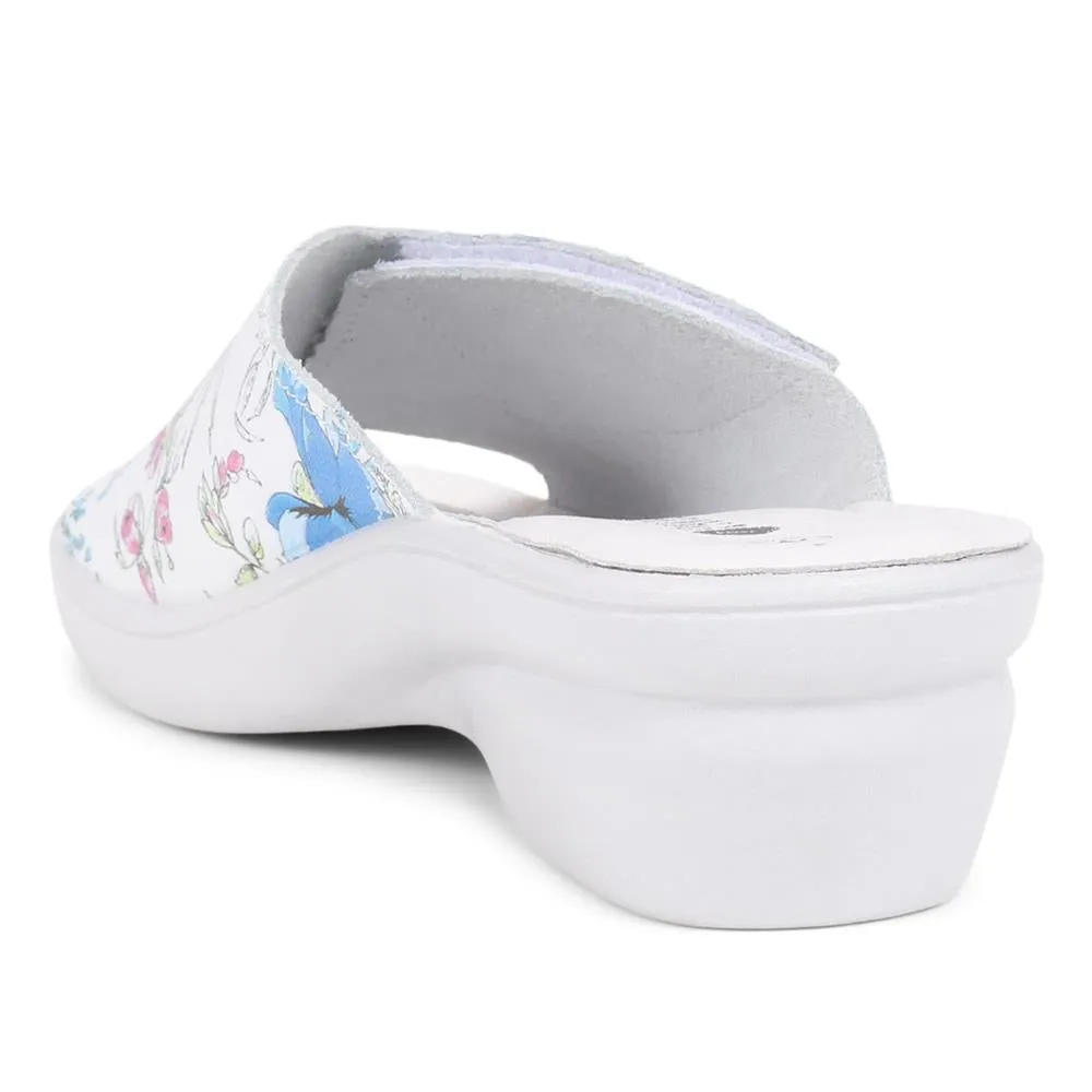 Leather Slip On Wedge Sandals - POLY39019 / 325 446