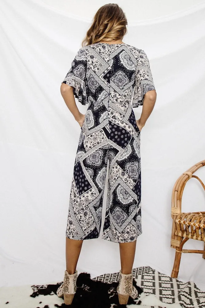 Look To The Skies Jumpsuit Navy