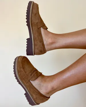 Mackenzie Tobacco Suede Platform Loafer