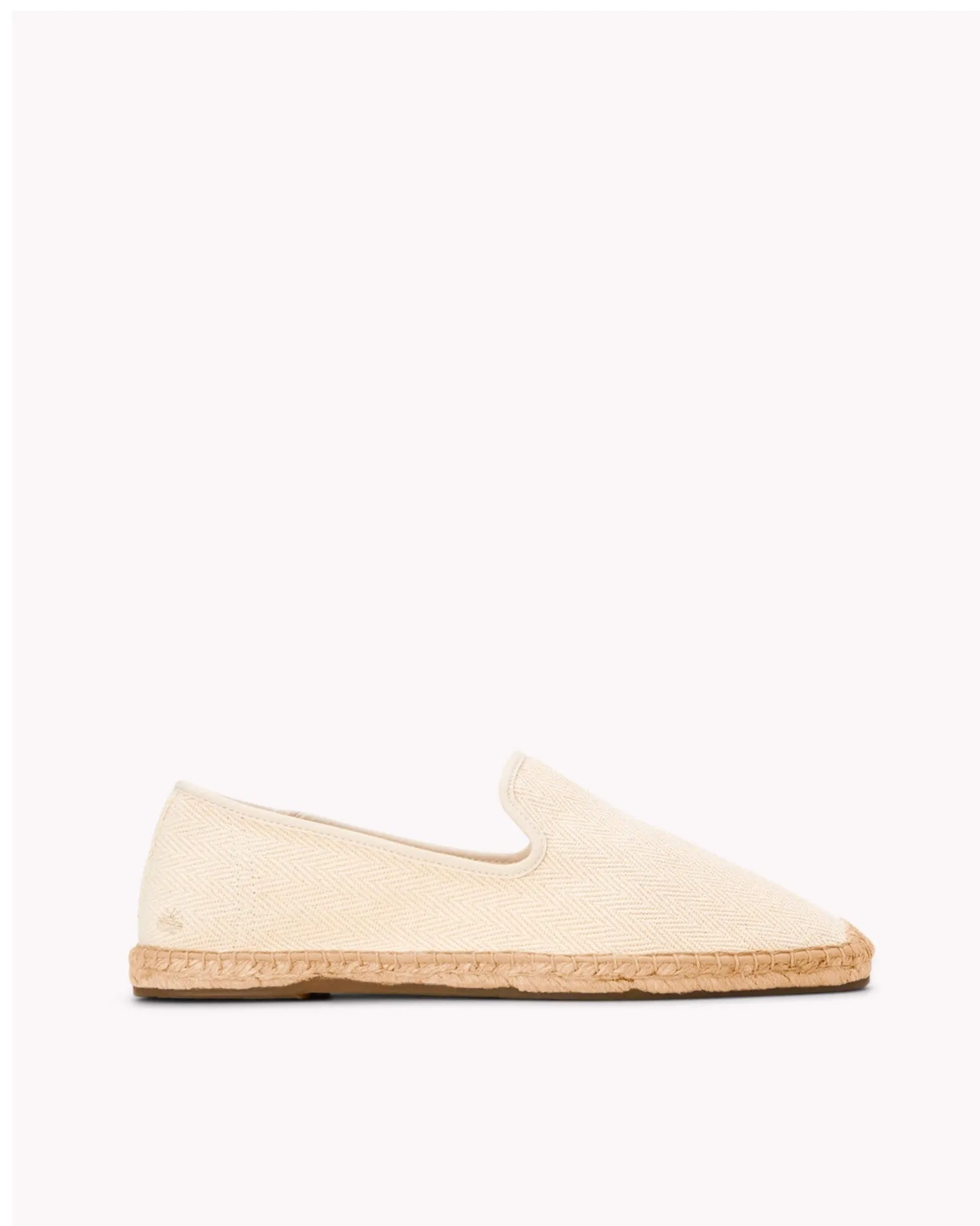 Mens_Espadrilles_The Smoking_Herringbone Colors_Ivory - Tonal