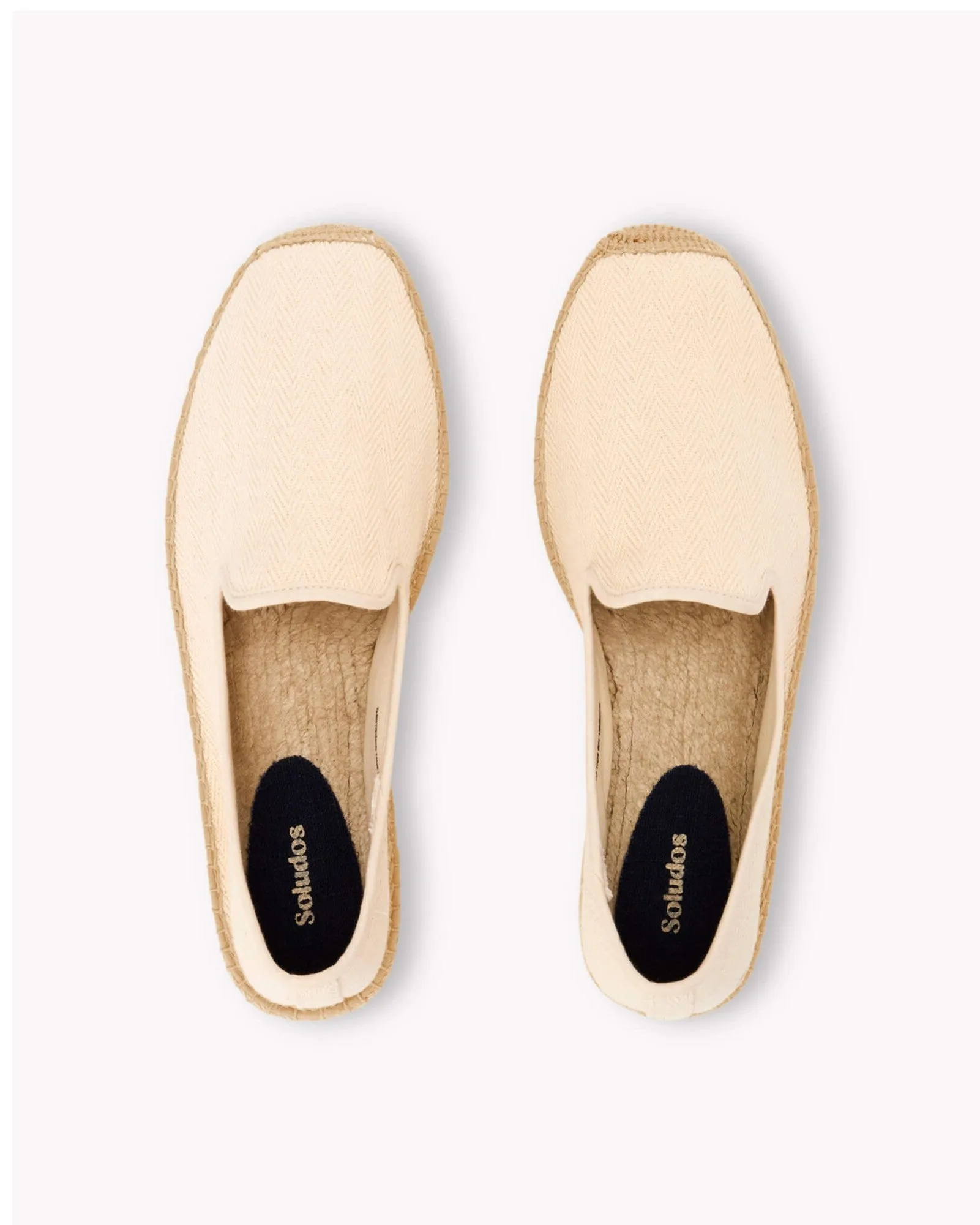 Mens_Espadrilles_The Smoking_Herringbone Colors_Ivory - Tonal