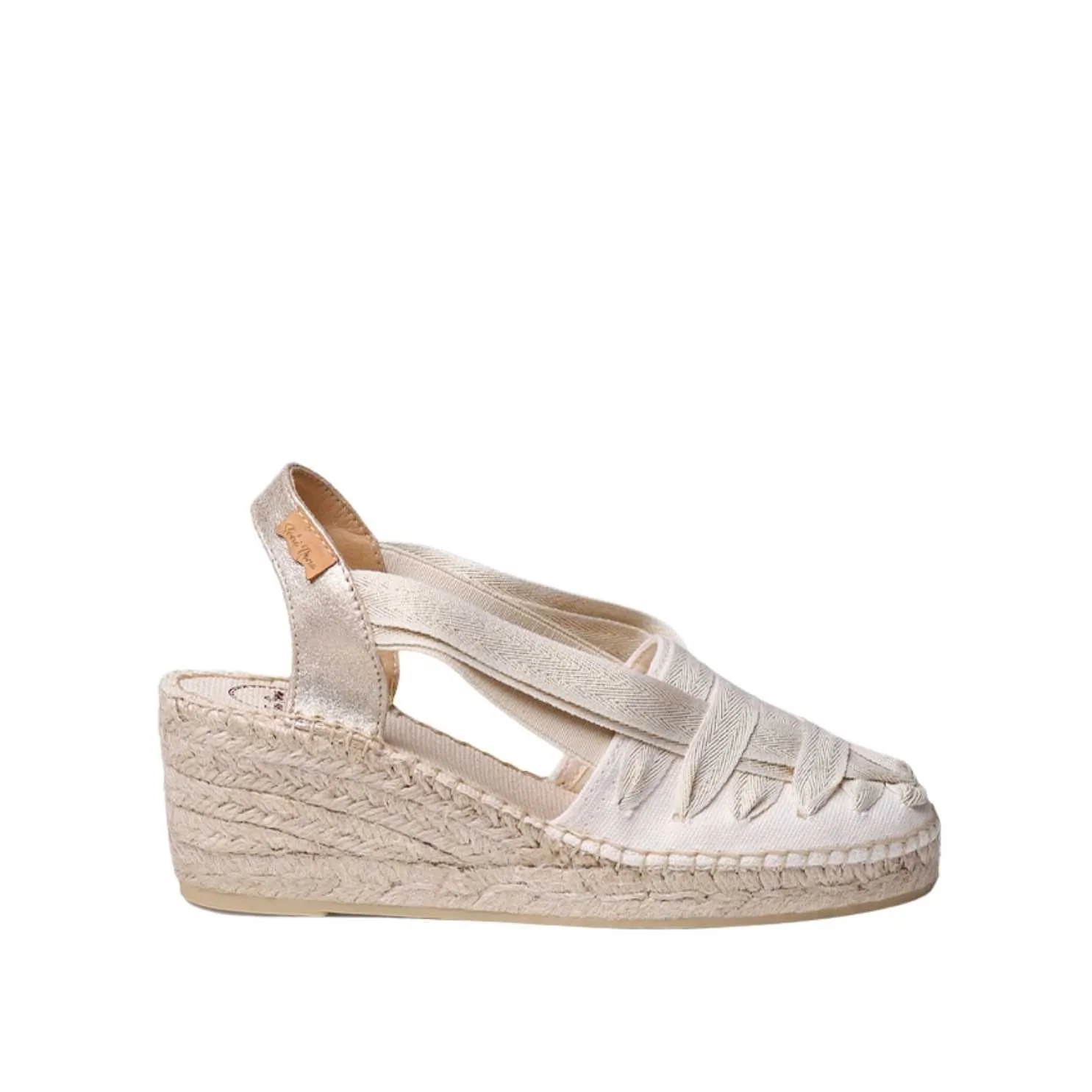Multicolor Cotton Blend Wedge Espadrille for Women - Tracy-CZ