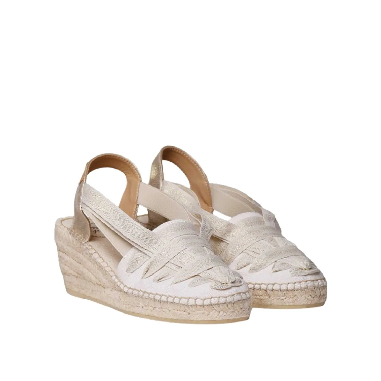 Multicolor Cotton Blend Wedge Espadrille for Women - Tracy-CZ