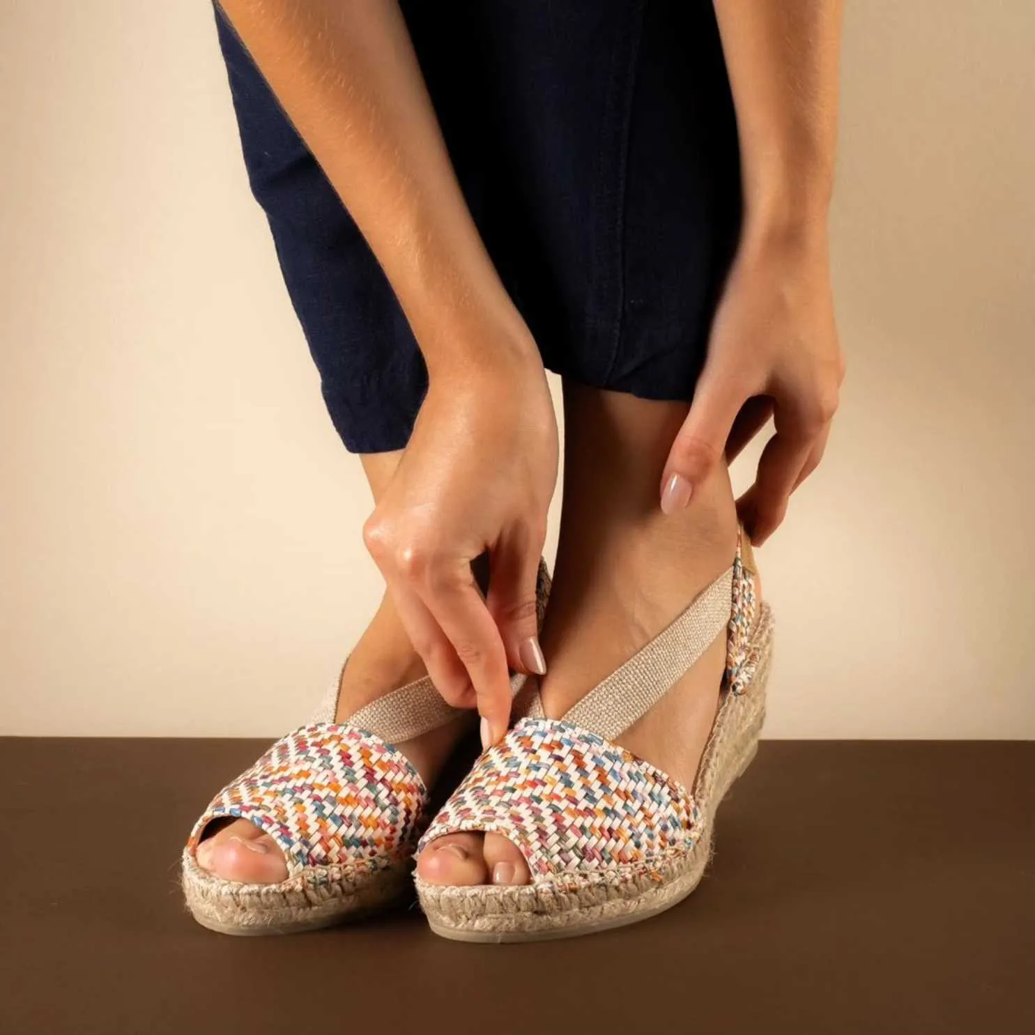 Multicoloured Wedge Espadrille For Women - Teide-MS