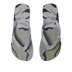 New with tags! George Men's Camo Flip Flops Grey/black! Sz 11-12