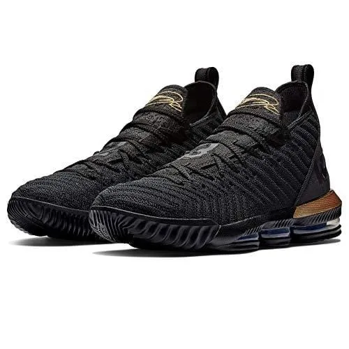 Nike Mens Lebron 16 Basketball Shoes (Black/Metallic Gold, 11 D(M) US)